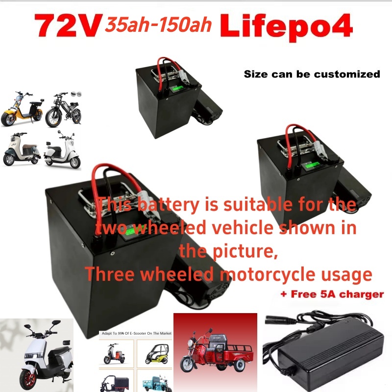 Lifepo4 72V 100Ah Battery Pack Ev - 72V Lifepo4 Lithium Battery Pack 80Ah/100Ah/120Ah/150Ah/200Ah