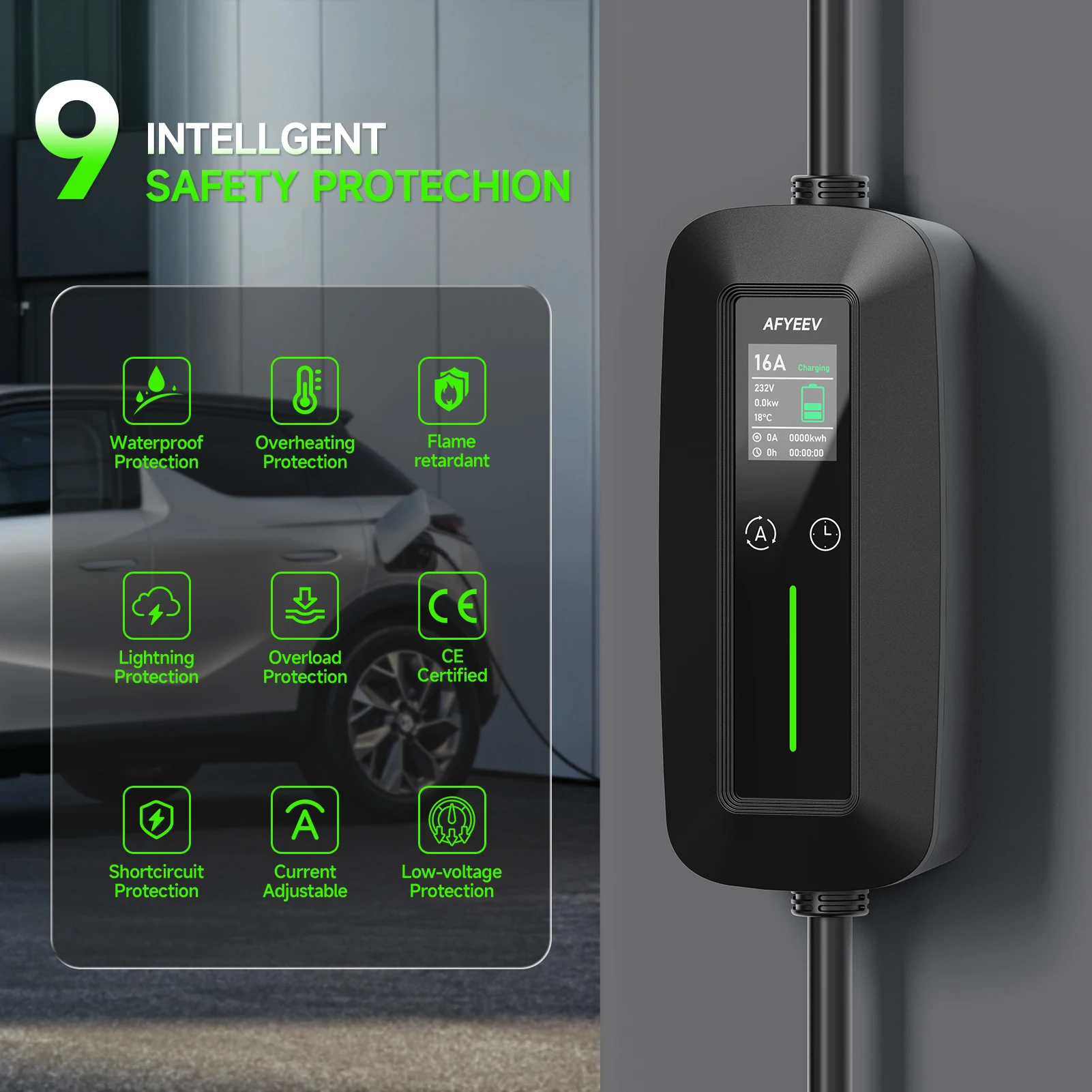 11KW 16A 3Phase Portable EV Ch - đánh giá và giá Type 2 Portable Ev Charger 11Kw Cee