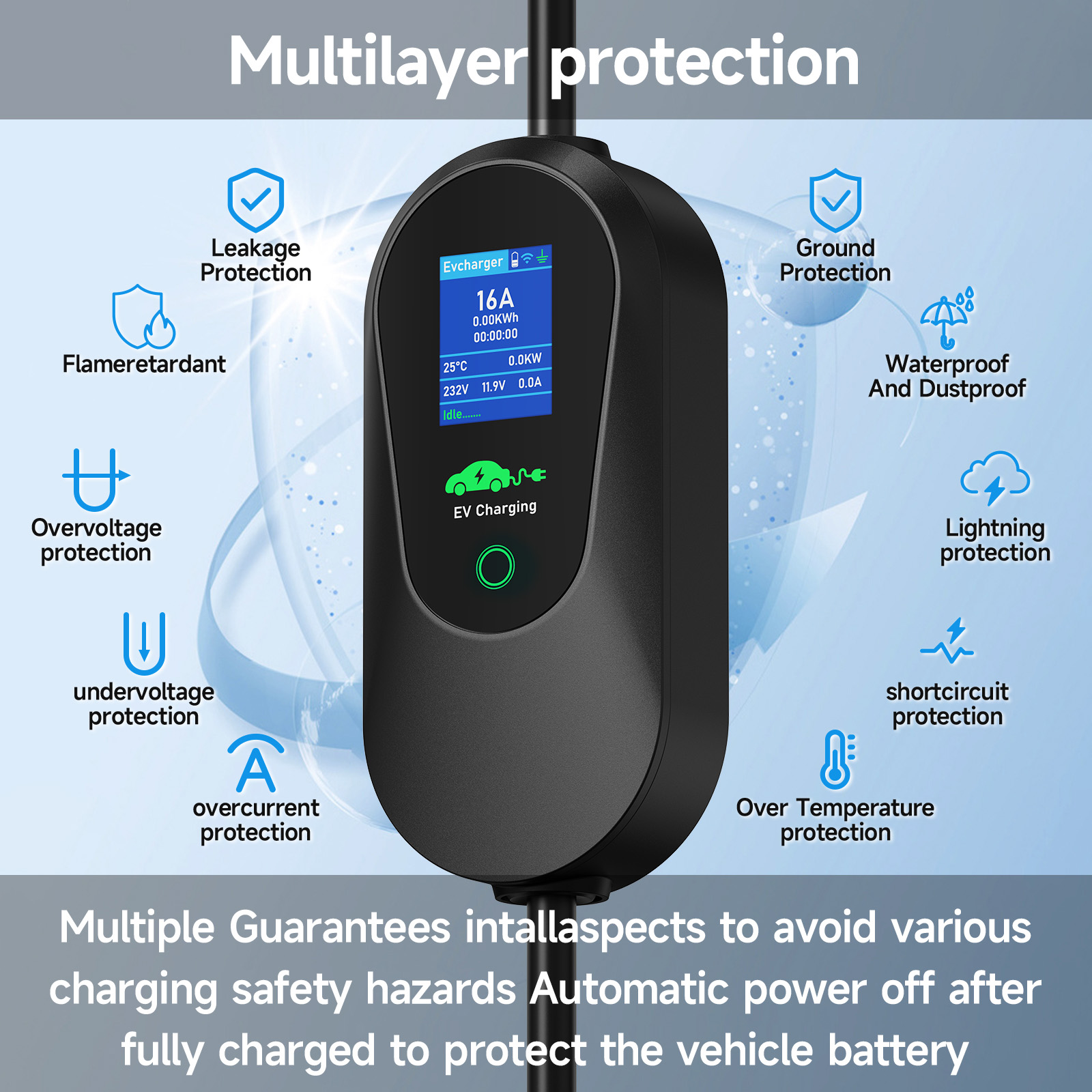 AFYEEV Type2 Portable EV Charg - đánh giá và giá Type 2 Portable Ev Charger 11Kw Cee